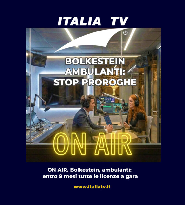 ITALIA TV. Bolkestein, ambulanti a gara entro fine anno. ON AIR